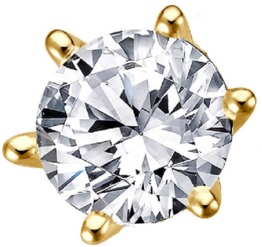 Großer Diamant gefasst in sechs Krappen (Krallen)