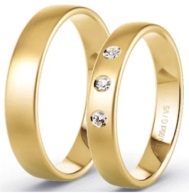 Eheringe Gelbgold mit Diamant