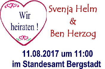 Hochzeitsanzeige im Herz