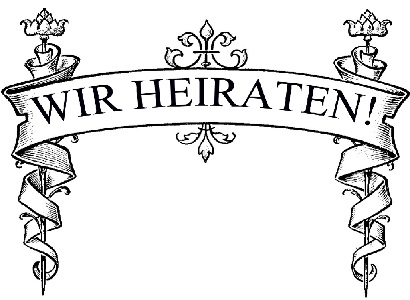 Banner Brautpaar: Wir heiraten