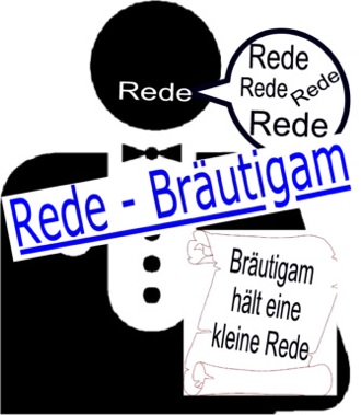 Bräutigam hält Rede