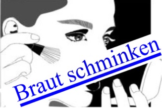 Braut schminkt sich