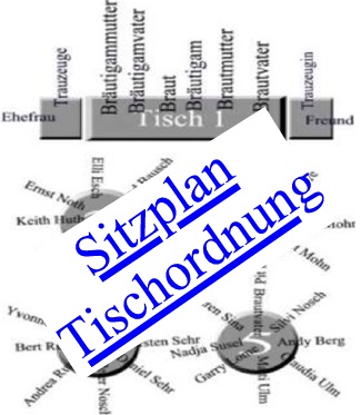 Platzverteilung an Hochzeitstischen - Grafik