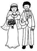 Zeichnung Brautpaar