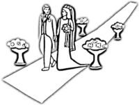 Zeichnung: Hochzeitseinzug
