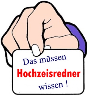 Grafik: Schild: Das müssen Hochzeitsredner wissen!